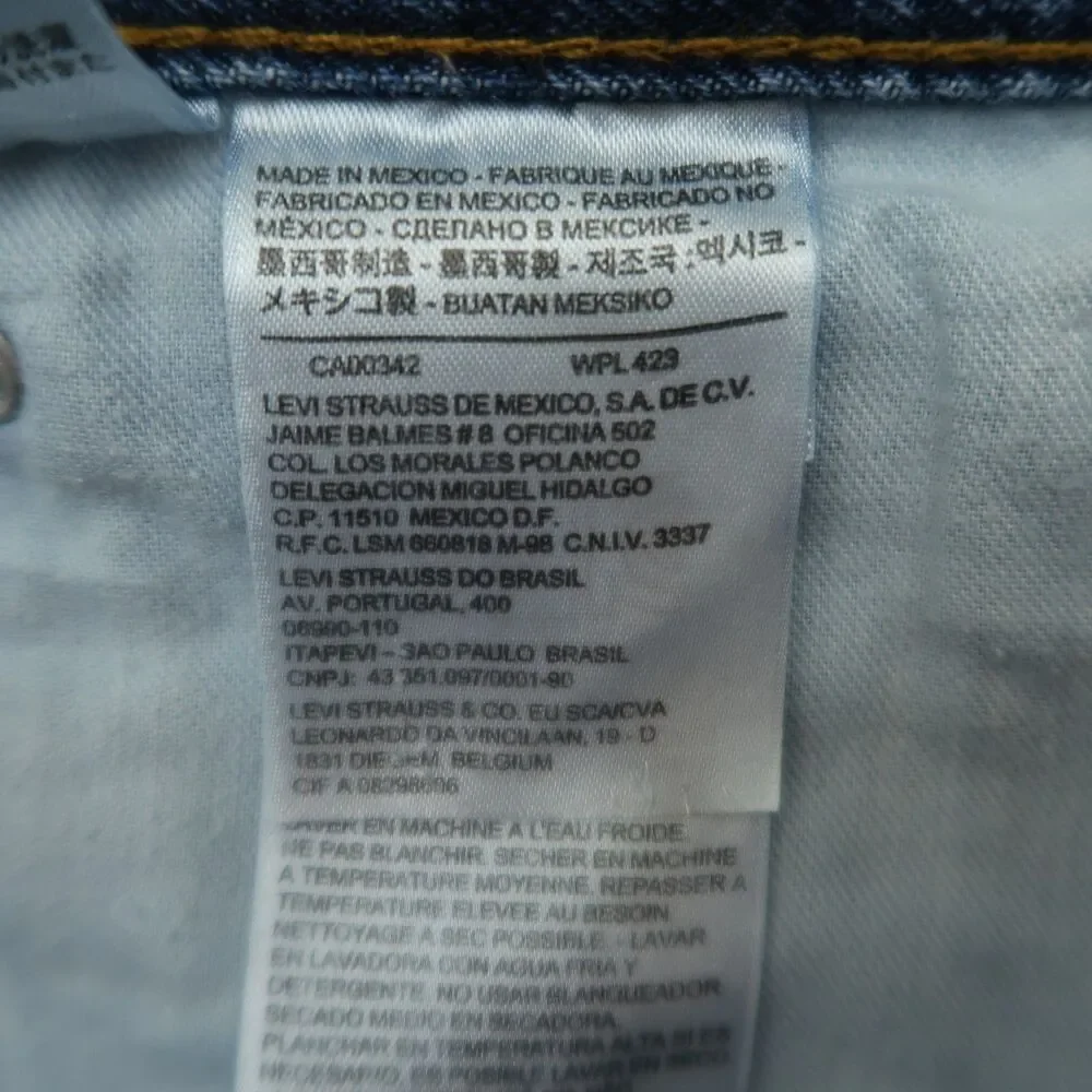 Levi's 505 Jeans Mens Size 36x29 Blue Regular Straight 100% Cotton Denim Medium